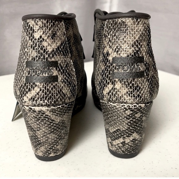 Toms Kala Snake Wedge Ankle Boots - Picture 4 of 8